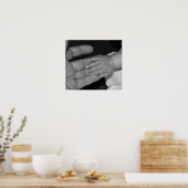 Hände in Schwarz und Weiß Poster (Küche)