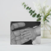 Hände in Schwarz und Weiß Postkarte (Stehend Vorderseite)