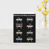 Hände laut Anists Ano Clical Musikinstrument Karte (Gelbe Blume)