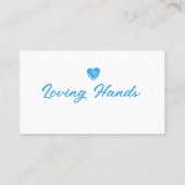 Hände Lichtblauer Reinigungsservice Visitenkarte (Rückseite)