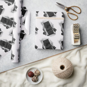 Hände mit architektonischen Blaupausen, Vintage-Ge Geschenkpapier