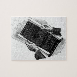 Hände mit architektonischen Blaupausen, Vintage-Ge Puzzle