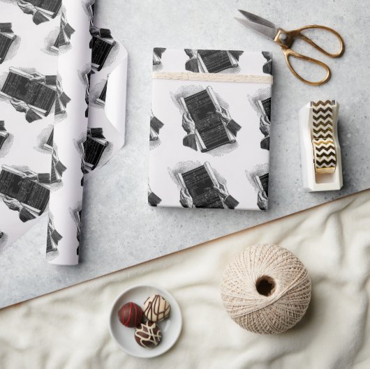 Hände mit architektonischen Blueprints, Vintages G Geschenkpapier (Kunsthandwerk)