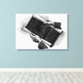 Hände mit architektonischen Blueprints, Vintages G Leinwanddruck (Insitu (Holzboden))