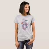 Hände mit Blume und Blätter T-Shirt (Vorne ganz)