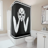 Hände mit dem Schädelduschvorhang Duschvorhang (Beispiel)