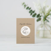 Hände mit einem Baby - weiße Dot-simpel-moderne Visitenkarte (Stehend Vorderseite)