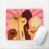 Hände mit Faust aufgezogen Mousepad (Mit Mouse)