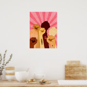 Hände mit Faust aufgezogen Poster (Küche)