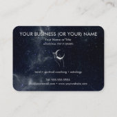 Hände mit Mondkosmos Astrologie Tarot Visitenkarte (Rückseite)