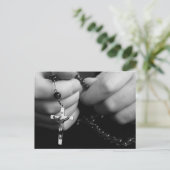 Hände mit Rosary Postkarte (Stehend Vorderseite)