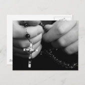 Hände mit Rosary Postkarte (Vorne/Hinten)