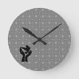 Hände mit Taubenmuster, Glaube, Wall-Uhr Runde Wanduhr