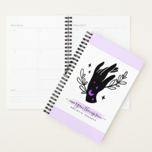 Hände Mond Logo Reiki Massage Terminbuch Planer