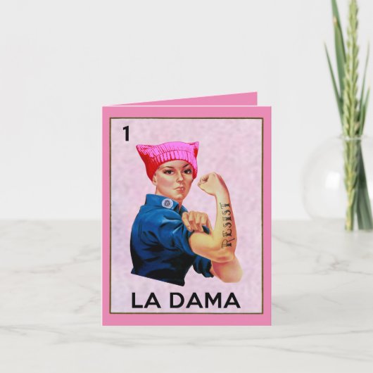 Hände Off Rosie the Riveter La Dama Loteria (Vorderseite)