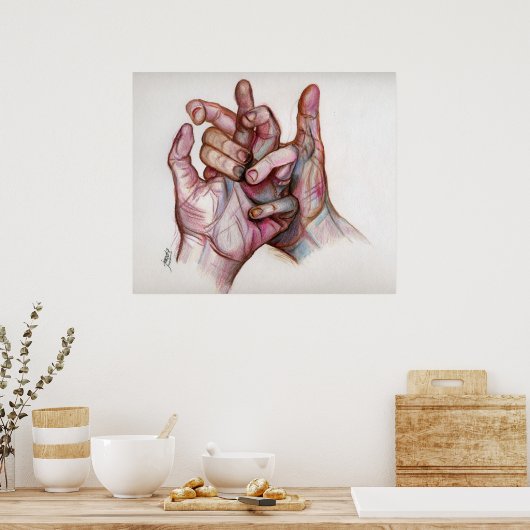 Hände Poster (Küche)