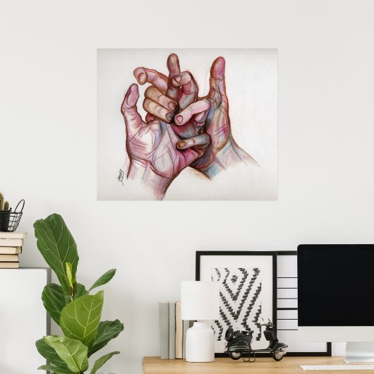 Hände Poster (Heimbüro)