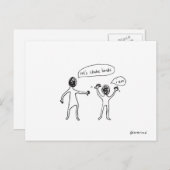 Hände Postkarte schütteln (Vorne/Hinten)