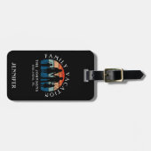 Hände Retro Sun Black Gepäckanhänger (Vorderseite horizontal)