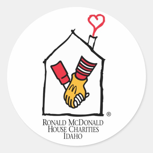 Hände Ronald McDonald Runder Aufkleber (Vorderseite)