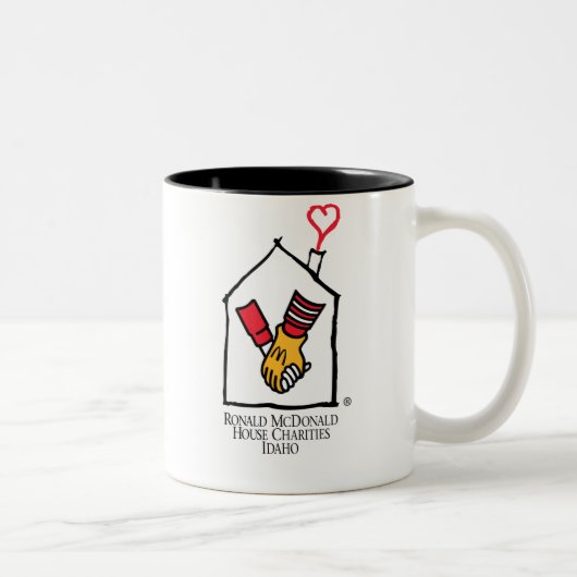 Hände Ronald McDonald Zweifarbige Tasse (Rechts)