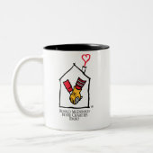 Hände Ronald McDonald Zweifarbige Tasse (Links)