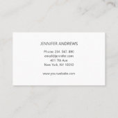 Hände Rosa weiß Visitenkarte (Rückseite)