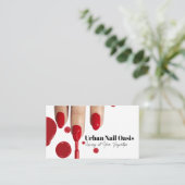 Hände rot gestrichen | Nail Polnischer Maniküre Treuekarte (Stehend Vorderseite)