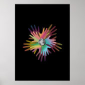 Hände rund um die Welt Poster (Vorne)