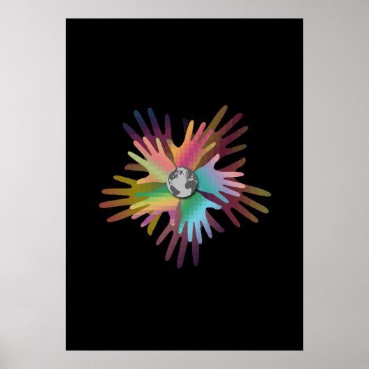 Hände rund um die Welt Poster (Vorne)