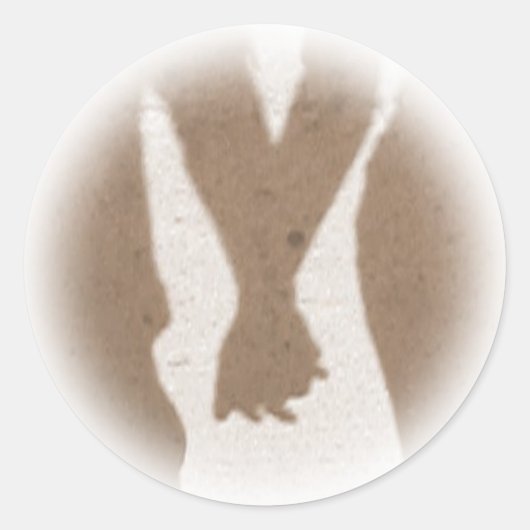 Hände Runder Aufkleber (Vorderseite)