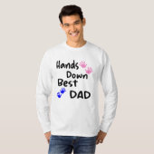 Hände runter, die besten Vater Kids Handdrucksache T-Shirt (Vorne ganz)