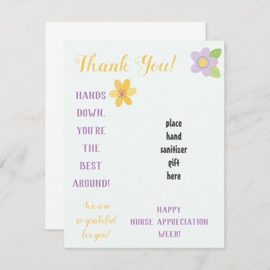 Hände runter, du bist die beste Runde! Geschenk Begleitkarte (Vorne/Hinten)