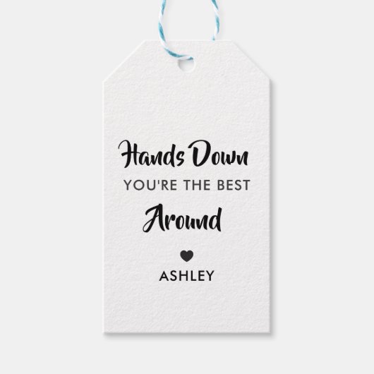 Hände runter, du bist die beste Runde, Kraft Geschenkanhänger (Vorderseite)