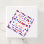 Hände runter sind der beste Freiwillige Geschenkanhänger (Beispiel)