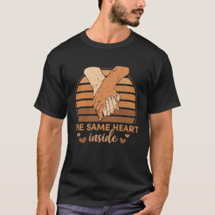 Hände schwarze Geschichte Monat das gleiche Herz I T-Shirt