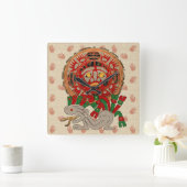 Hände über die Sonne Quadratische Wanduhr (Zuhause)