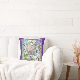 Hände über Herz Kissen