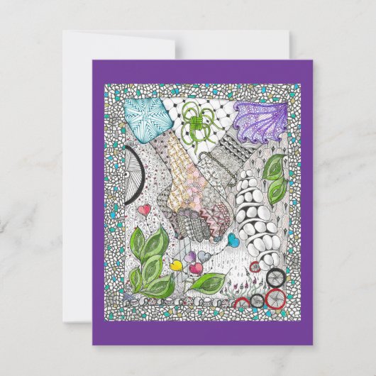 Hände über Herz leere Grußkarte Feiertagskarte (Vorderseite)