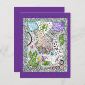 Hände über Herz leere Grußkarte Feiertagskarte (Vorne/Hinten)