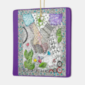 Hände über Herz-Ornament Keramikornament (Links)