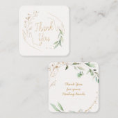 Hände und Blätter Vielen Dank Visitenkarte (Vorne/Hinten)