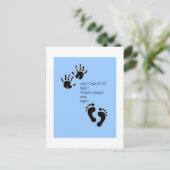 Hände und Füße blau Postkarte (Stehend Vorderseite)