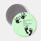 Hände und Füße grün Magnet (Vorderseite/Rückseite)