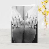 Hände und Füße Karte (Gelbe Blume)