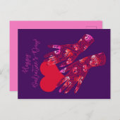 Hände und Herz | Zum Valentinstag Postkarte (Vorne/Hinten)