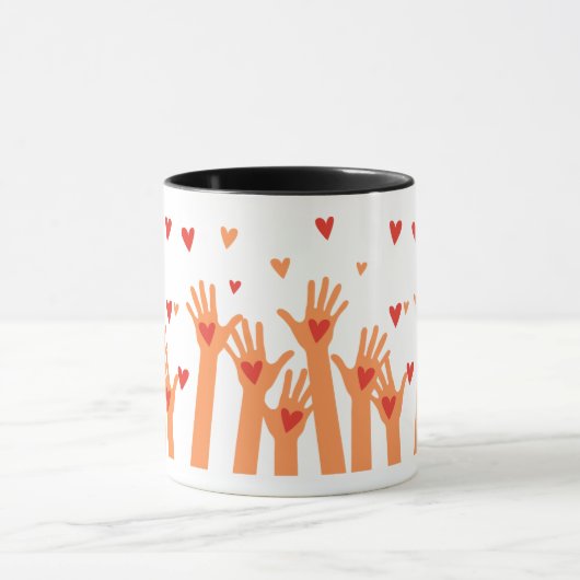 Hände und Herzen Tasse (Zentrum)