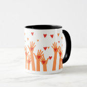 Hände und Herzen Tasse (VorderseiteRechts)