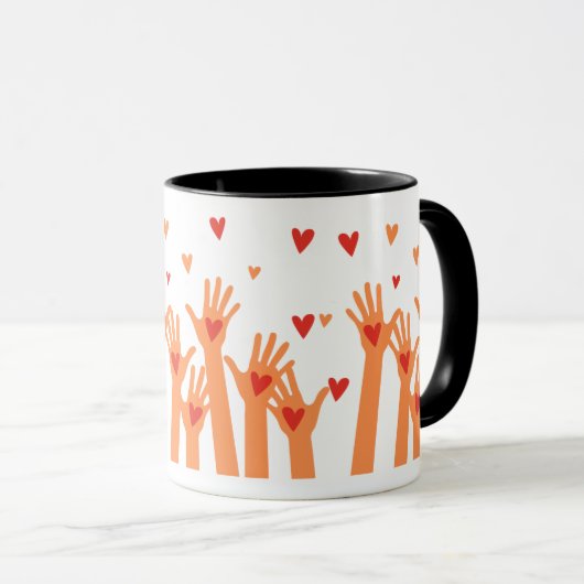 Hände und Herzen Tasse (VorderseiteRechts)