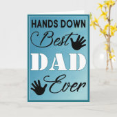 Hände unten Bester Vater je Vatertag Karte (Gelbe Blume)